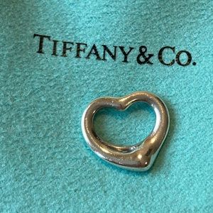 Genuine Elsa Peretti sterling silver open heart pendant